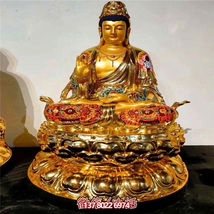 宗教庙宇喷金烤漆创意神佛三圣博鱼平台