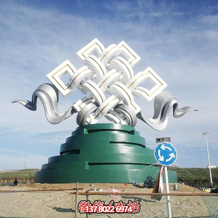 大型不锈钢标志性建筑景观博鱼平台城市园林小品摆件