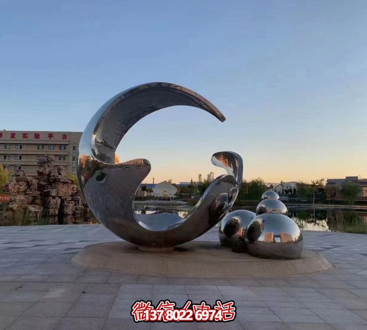 公园摆放不锈钢创意抽象艺术景观博鱼平台
