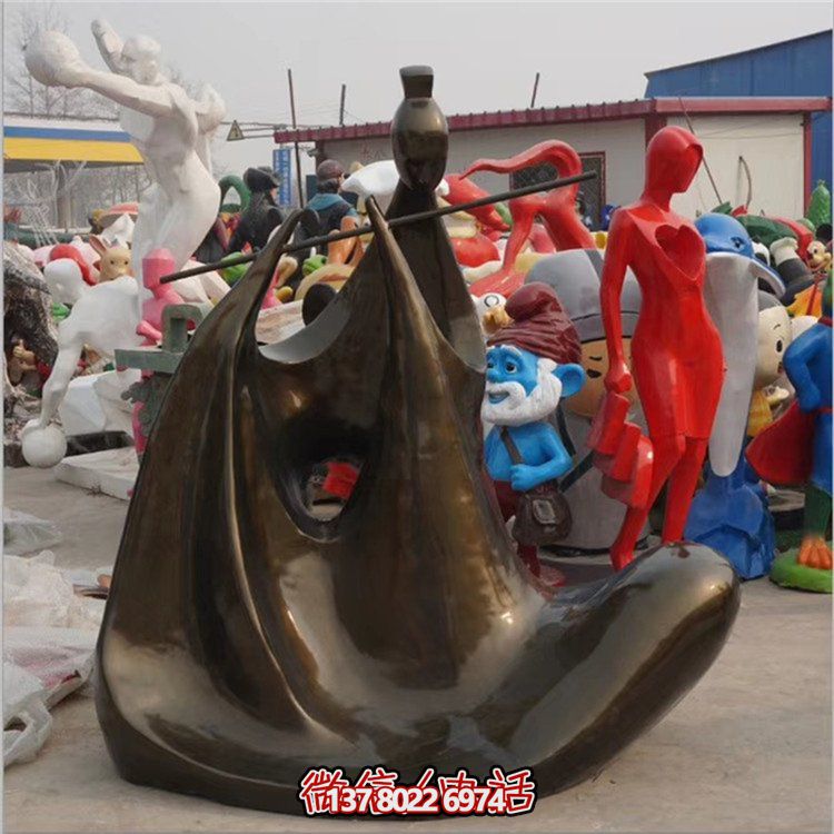 吹笛子的抽象人物博鱼平台户外园林景观博鱼平台