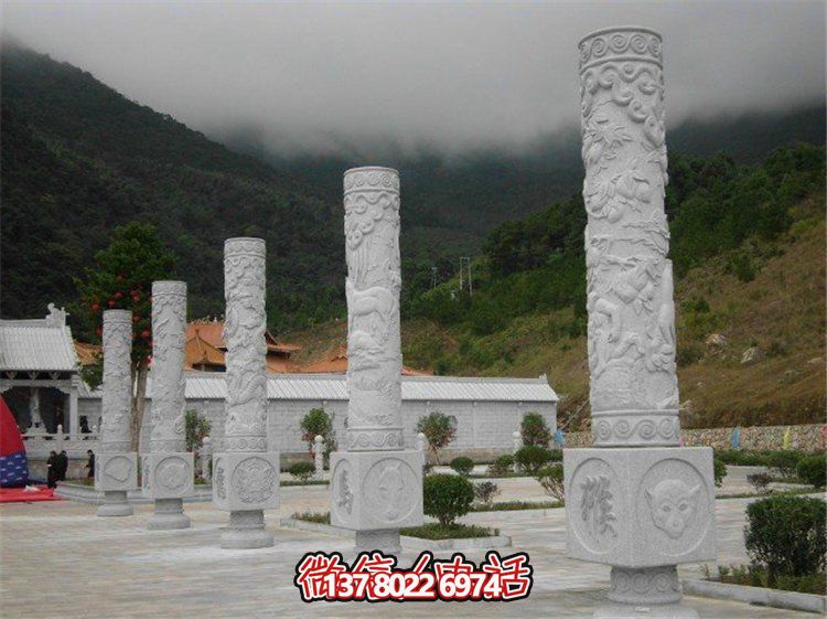 广场大型浮雕石雕文化柱博鱼平台