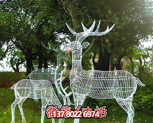 动物园不锈钢镂空梅花鹿博鱼平台