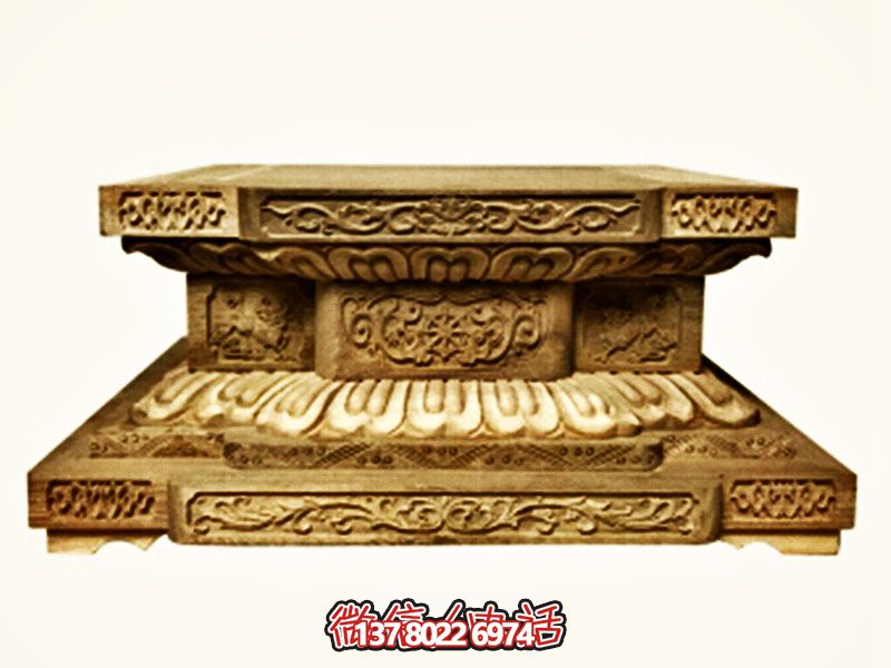 方形佛家大理石须弥座博鱼平台