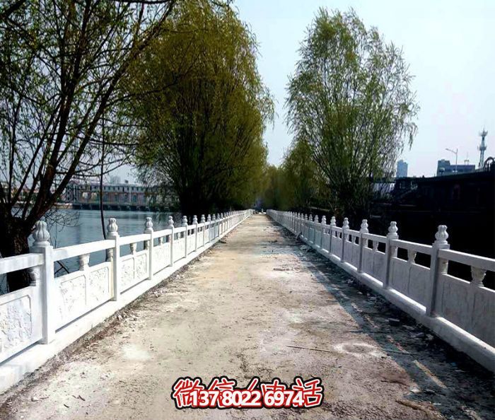 景区河道护栏汉白玉装饰博鱼平台