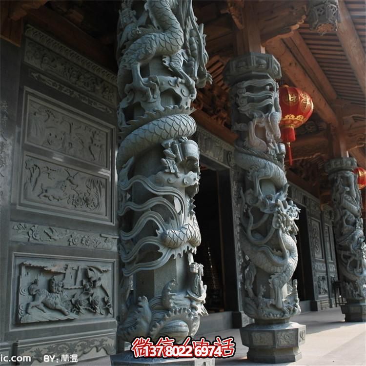 大理石石雕户外景区园林龙柱博鱼平台