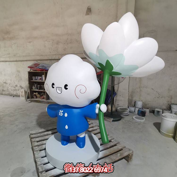 楼盘吉祥物卡通博鱼平台莲花公仔人偶博鱼平台