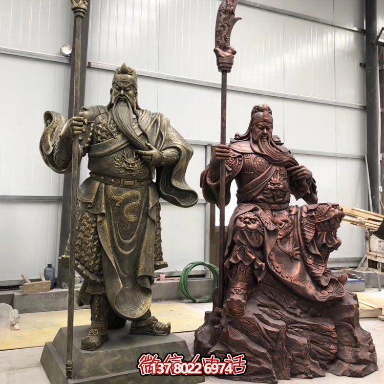 寺庙大型铜雕武财神博鱼平台