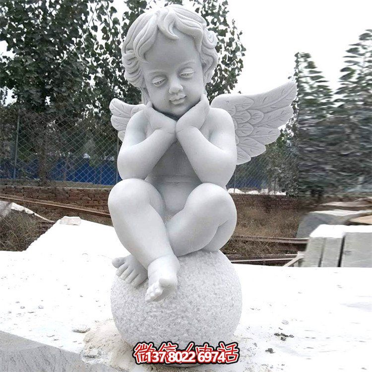 大理石石雕户外景观水景喷泉西方小天使博鱼平台