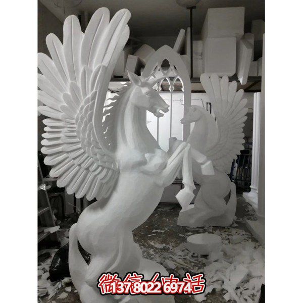 泡沫雕刻欧式飞马小区广场景观博鱼平台