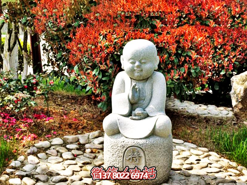 寺院汉白玉打坐的和尚博鱼平台