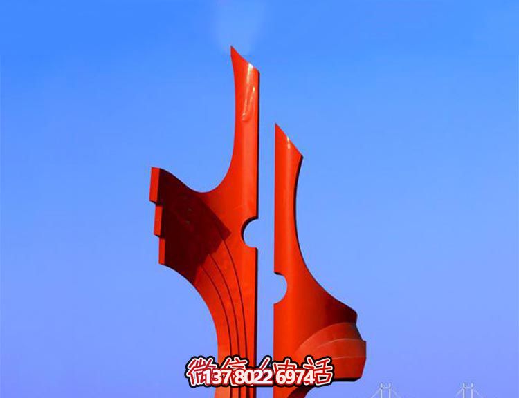 城市文化广场简约抽象手型不锈钢博鱼平台