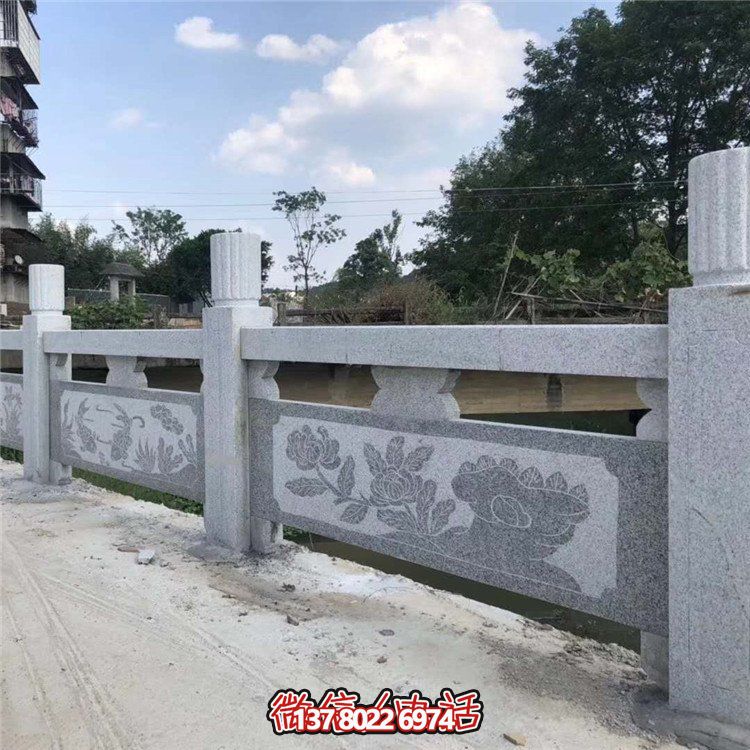 户外城市河道大理石石雕护栏博鱼平台
