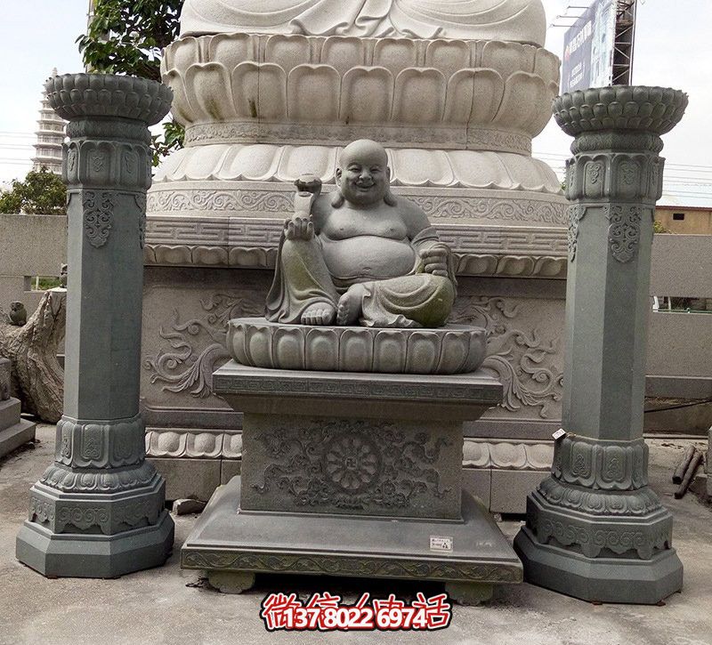 宗教庙宇石雕如意弥勒佛博鱼平台