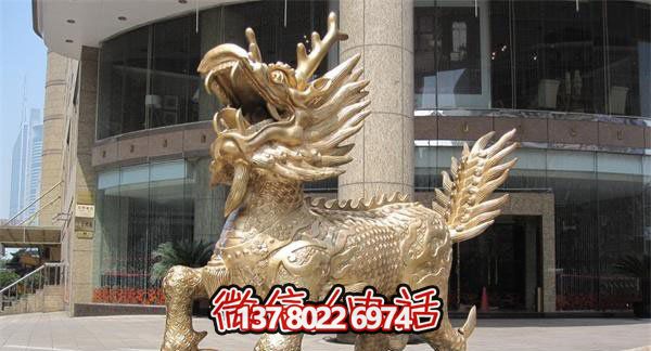户外景区广场大型动物景观装饰品麒麟博鱼平台