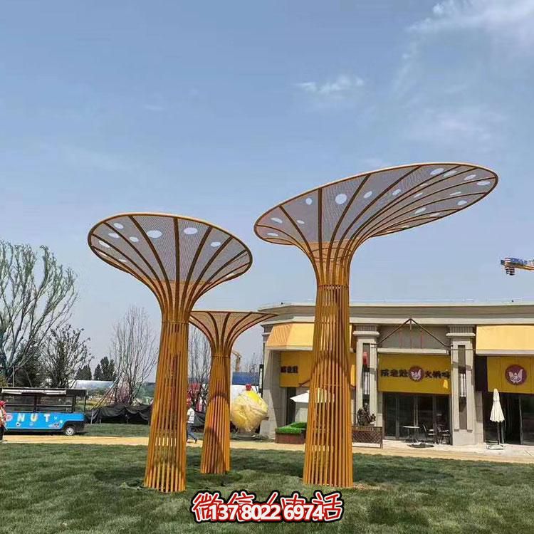 街头创意标志性装饰摆件不锈钢抽象景观博鱼平台