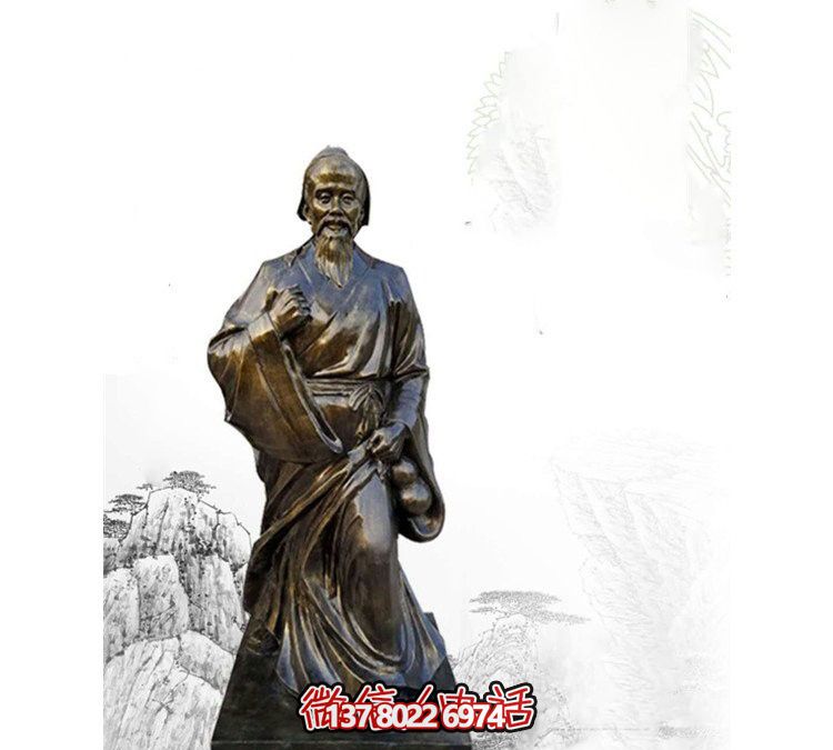 景区玻璃钢仿铜古代名医华佗博鱼平台