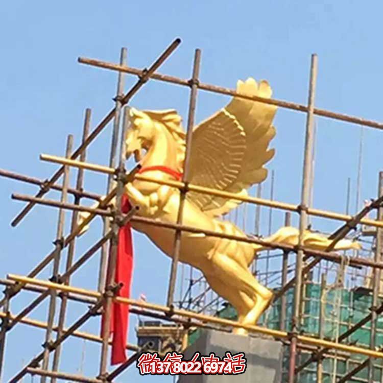 户外玻璃钢飞马博鱼平台摆件