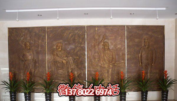 博物馆纪念馆大厅铜浮雕伟人博鱼平台