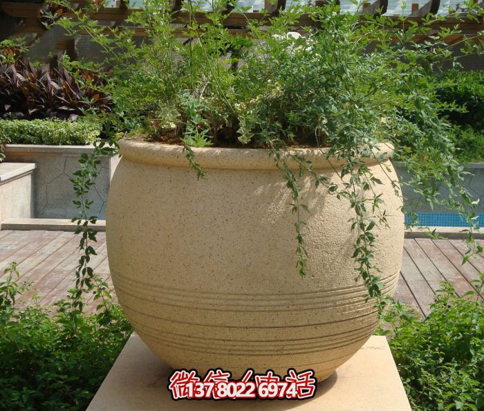 小区景观大理石石雕花盆博鱼平台