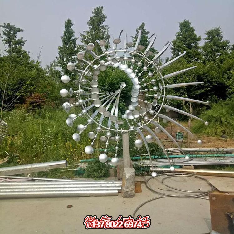 不锈钢抽象太阳花发光广场亮化景观博鱼平台