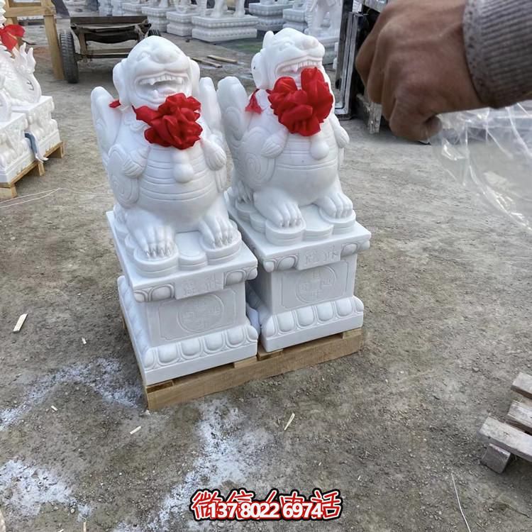 石雕青石别墅酒店招财神兽麒麟貔貅博鱼平台