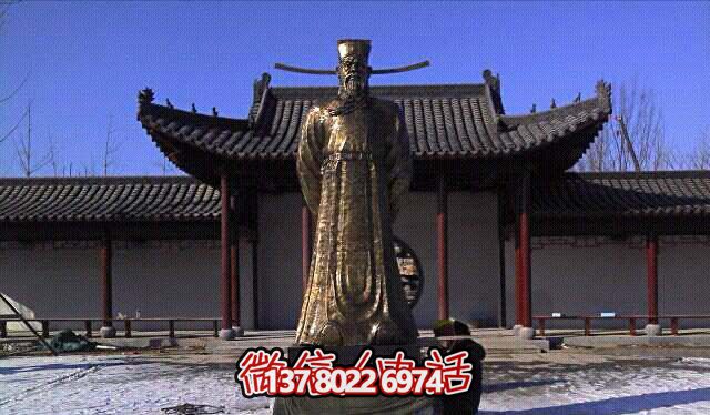 庭院古代名人铜雕包拯博鱼平台