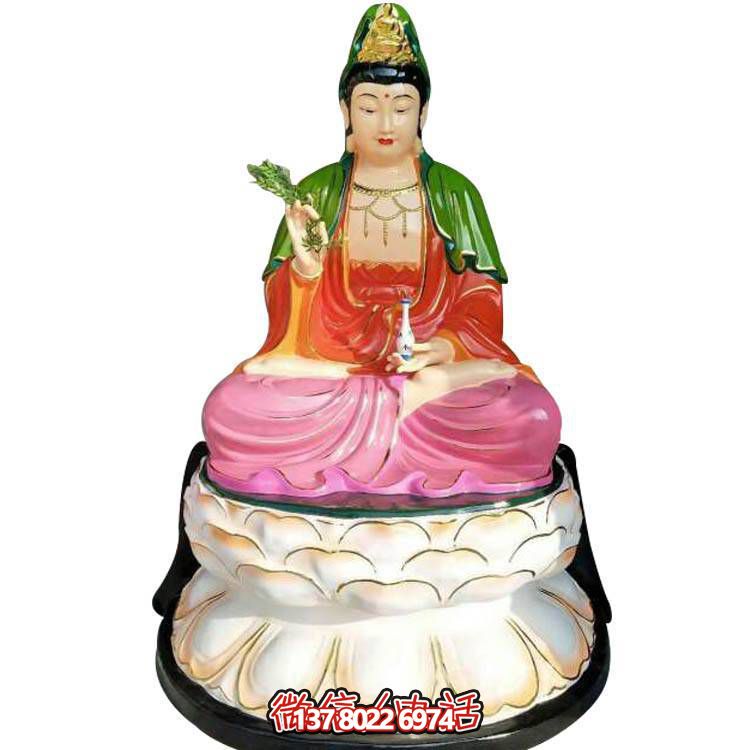 寺庙宗教大型玻璃钢滴水观音博鱼平台
