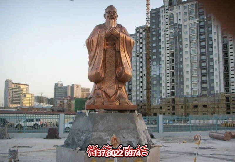 校园万世师表孔子铸造黄铜博鱼平台