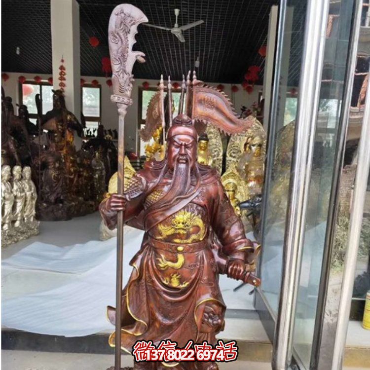 家用玻璃钢仿铜拿刀的关公博鱼平台