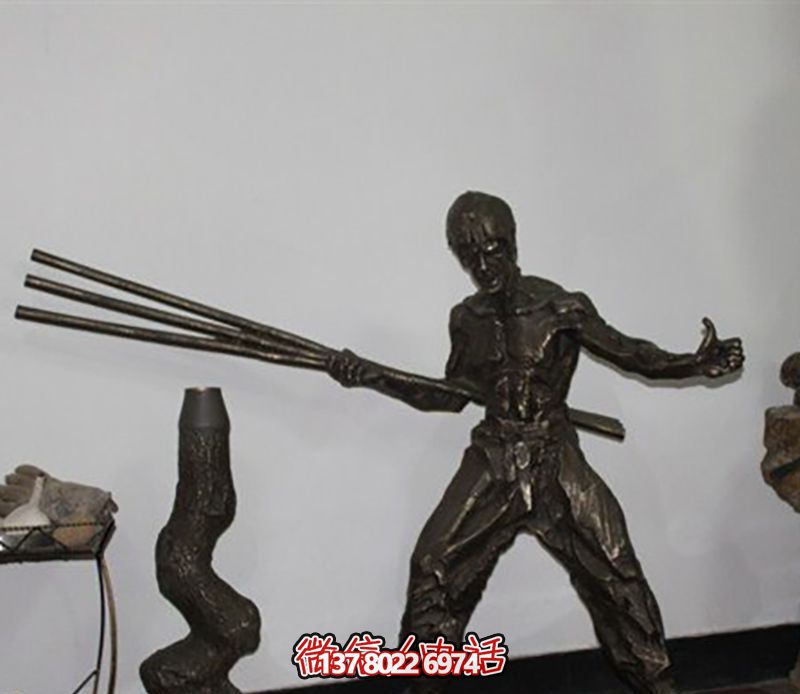 户外广场铜雕影视巨星李小龙博鱼平台