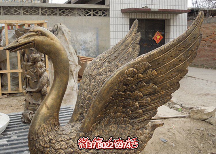 户外不锈钢喷金切割烤漆展翅天鹅博鱼平台