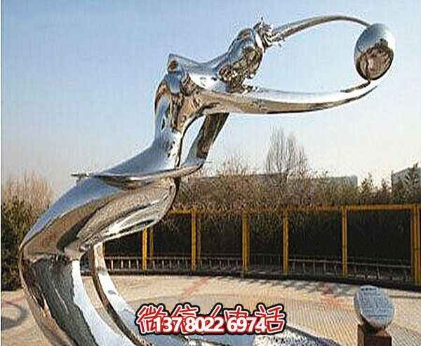 公园广场抽象女人投球博鱼平台户外景观球体博鱼平台