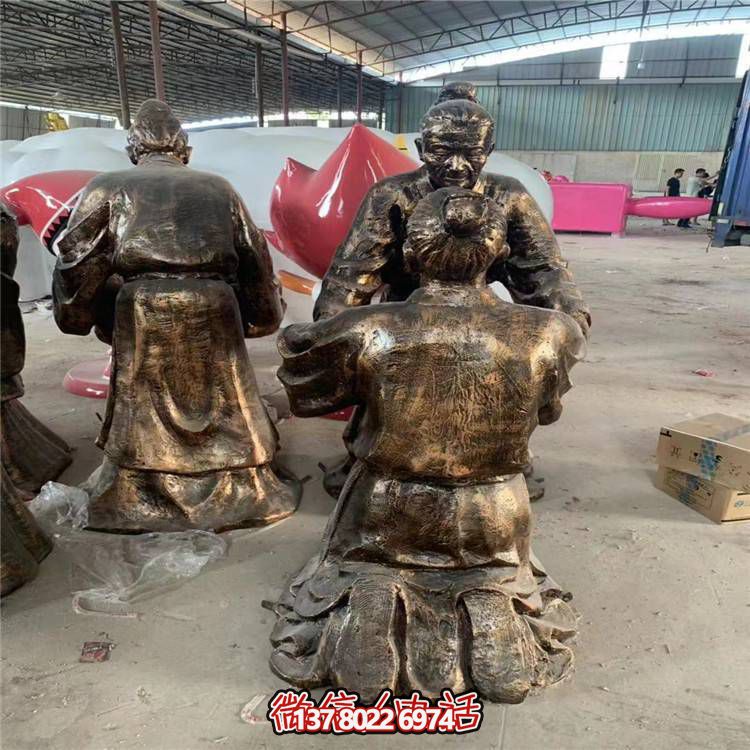玻璃钢仿铜户外园林景观情景人物博鱼平台