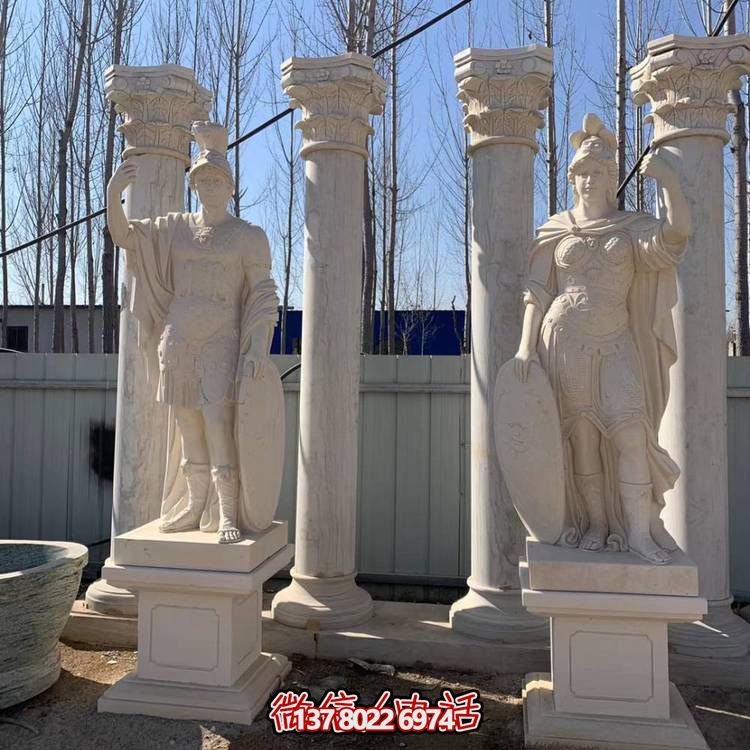广场大型大理石石雕西方人物景观博鱼平台