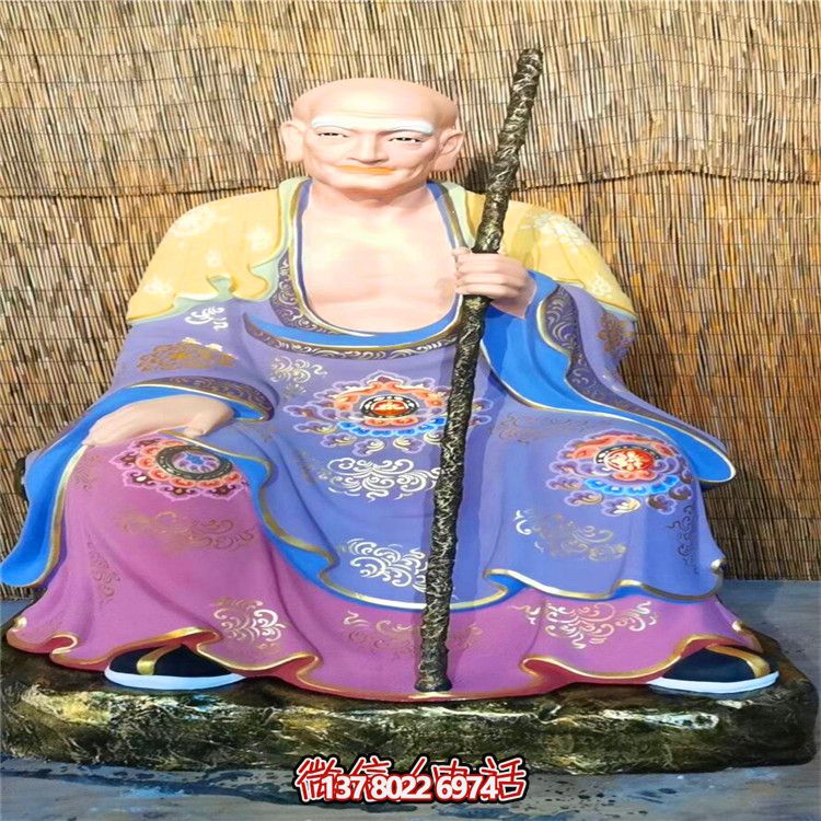 寺庙大型景观玻璃钢彩绘十八罗汉博鱼平台