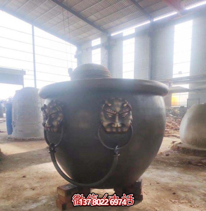 寺庙水缸狴犴铜雕缸博鱼平台