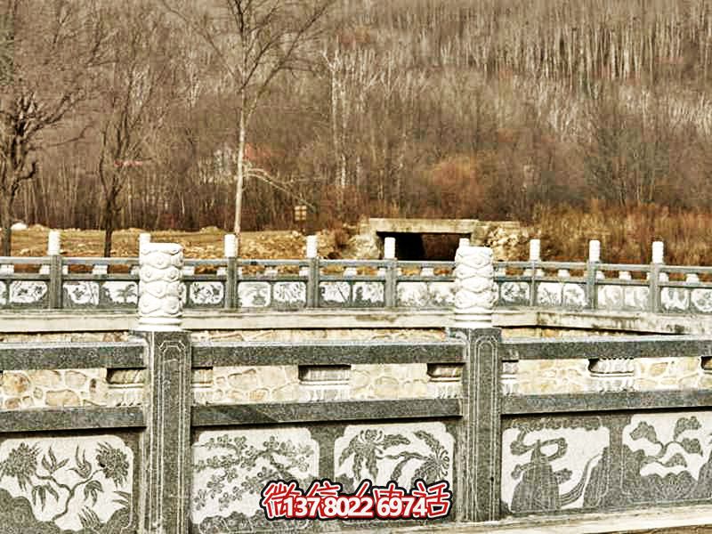 山区河道芝麻灰防护栏杆