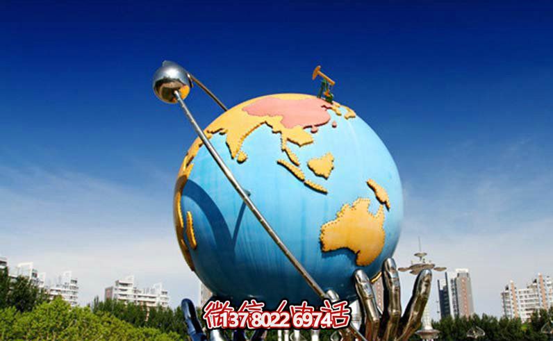 玻璃彩绘户外广场大型仿真地球仪博鱼平台