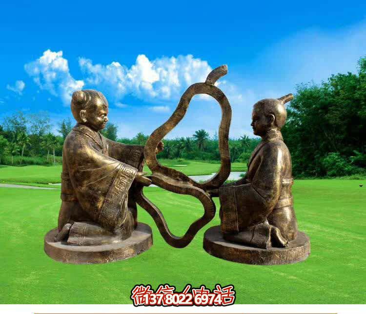 古代孔融让梨人物铜雕梨博鱼平台