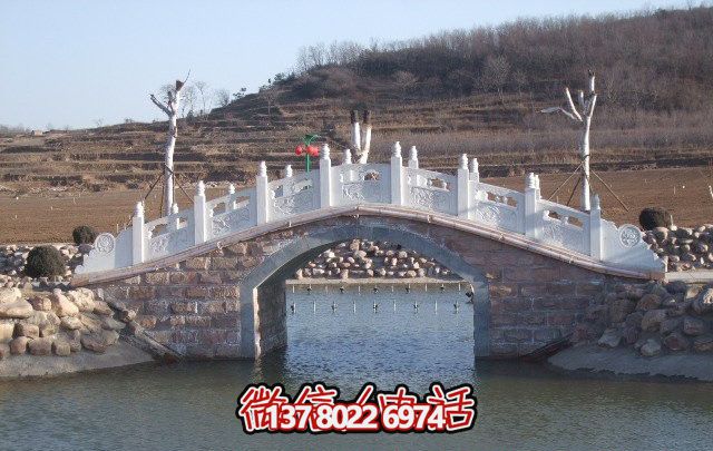 农场园林景区汉白玉拱桥石雕