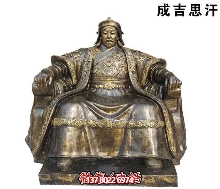 历史人物铜雕景区成吉思汗博鱼平台