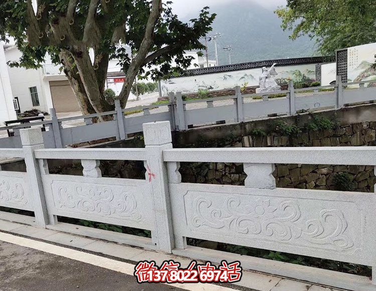 乡镇河道景观大理石围栏博鱼平台