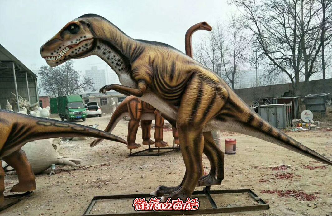 景区玻璃钢大型远古恐龙博鱼平台