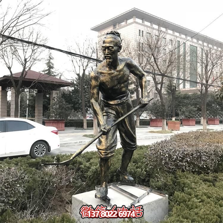 户外园林玻璃钢仿铜文化主题人物景观博鱼平台