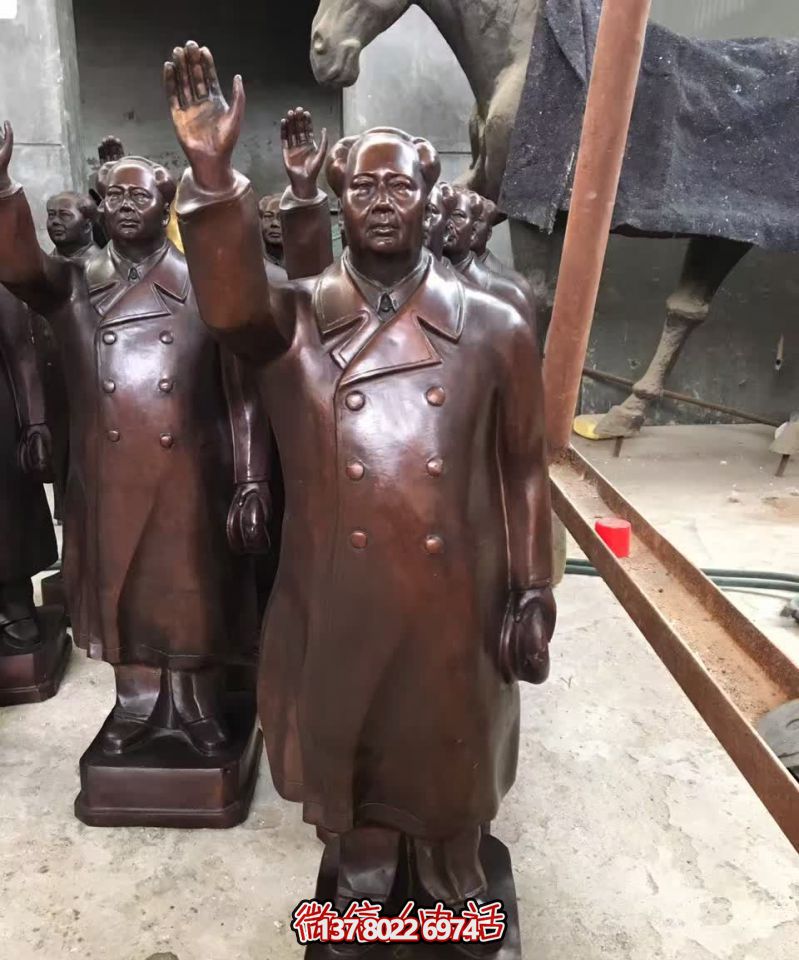 景区户外园林铜挥手的伟人毛泽东博鱼平台