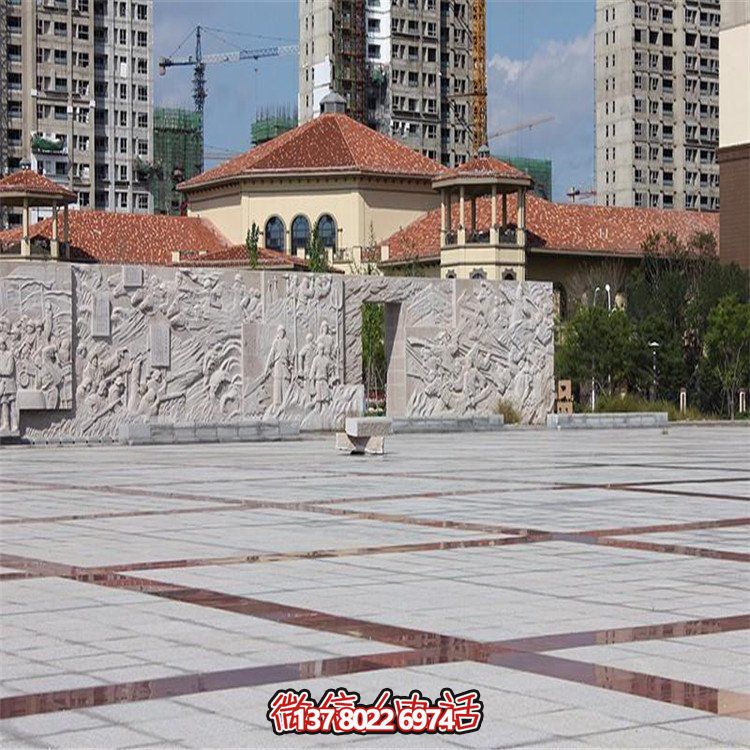 庭院浮雕大理石石雕园林景观影壁壁画博鱼平台