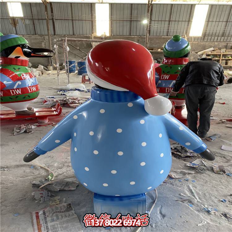 儿童主题乐园玻璃钢卡通企鹅博鱼平台