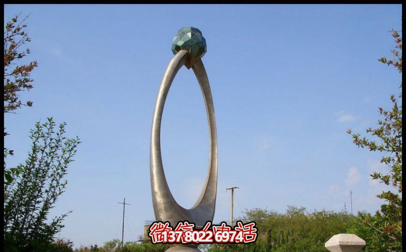 庭院园林几何绿色宝石不锈钢戒指博鱼平台