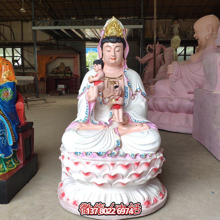 寺庙大型玻璃钢彩绘佛像博鱼平台