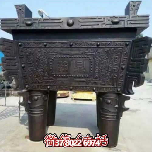 大型陆地铜鼎摆件仿古青铜司母戊鼎四方鼎博鱼平台